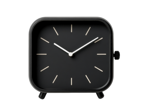 Modern design clock with minimalist style for home or office use, cut out