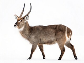 waterbuck isolated on white background