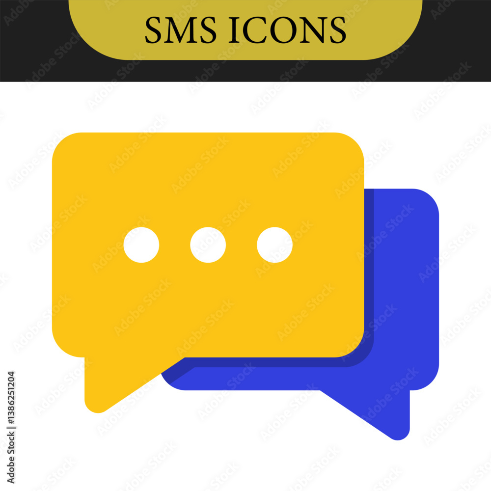 Poster set of chat message bubbles vector icon. communication icons. talk bubble, dialog. web icon set. onl