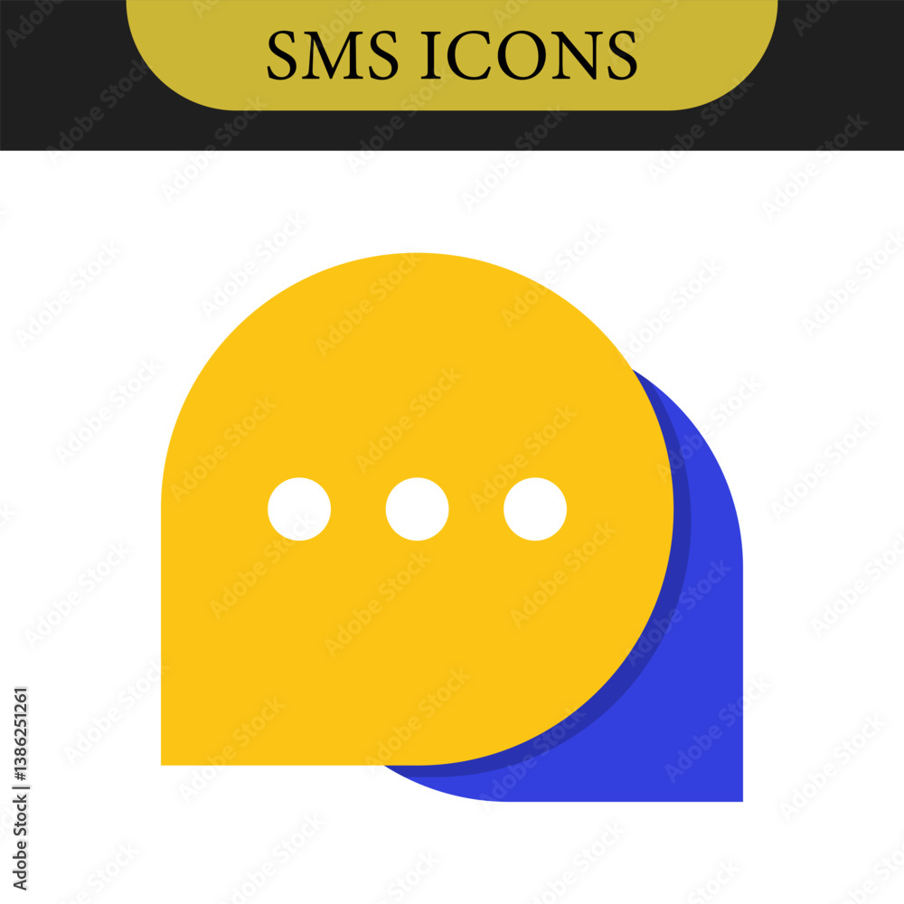 Poster set of chat message bubbles vector icon. communication icons. talk bubble, dialog. web icon set. onl