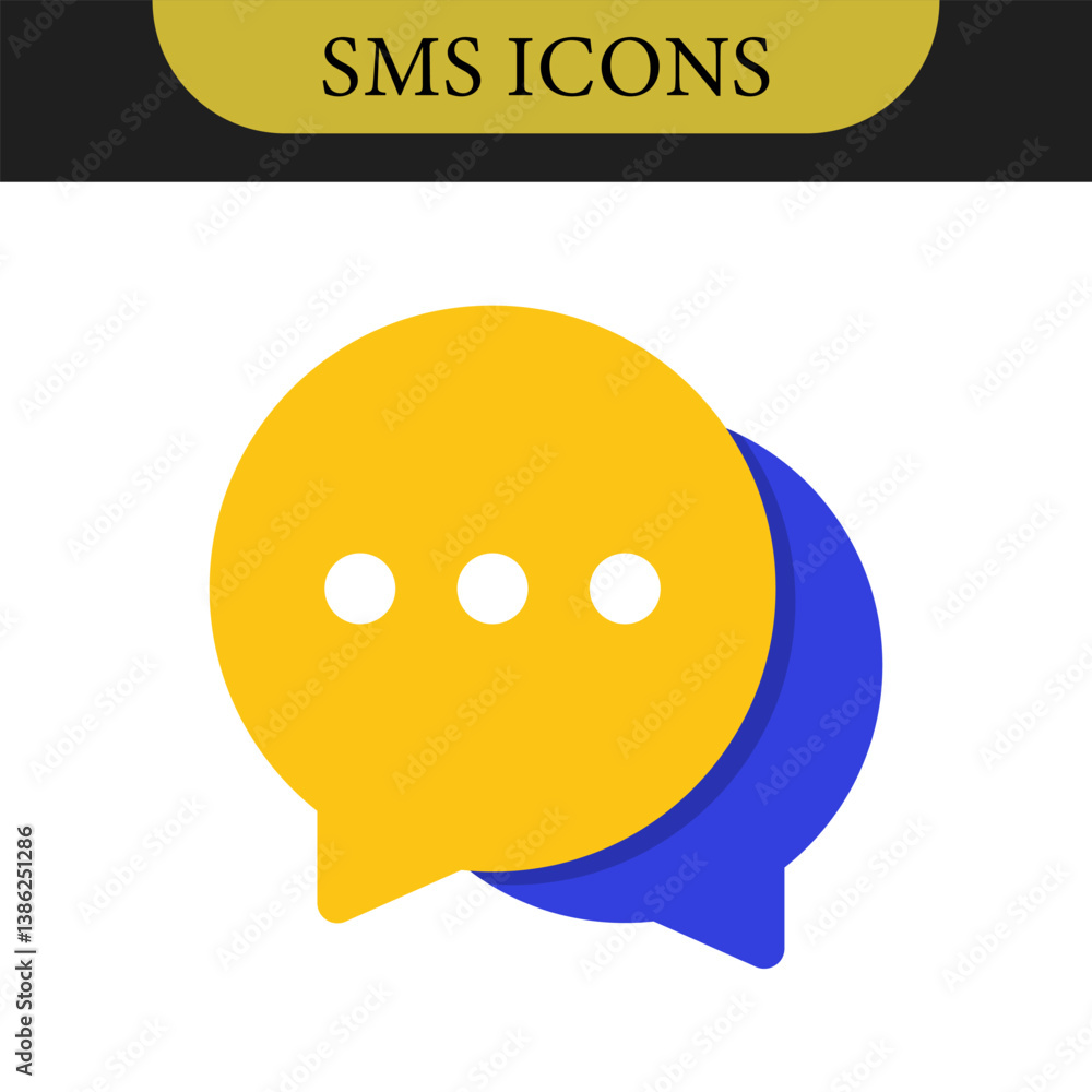 Poster set of chat message bubbles vector icon. communication icons. talk bubble, dialog. web icon set. onl