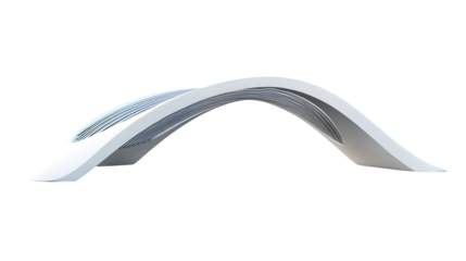 Abstract Modern Arch Design with Sleek Lines and Futuristic Appeal for Architectural Interior