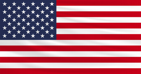 Fototapeta premium USA flag. United states of America flag. Realistic texture Vector illustration.