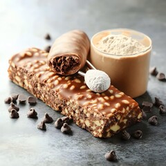 Chocolate Protein Bar and Shake Ingredients