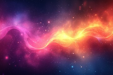 Fototapeta premium Cosmic Nebula: A Vibrant Tapestry of Celestial Colors