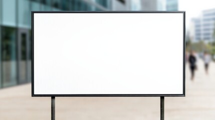 Fototapeta premium Blank Billboard Mockup Rectangular Sign, Urban Setting, Advertising Concept, Billboard, Mockup Billboard, Advertising