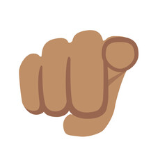 Fist Pointing Right: Medium Skin Tone
