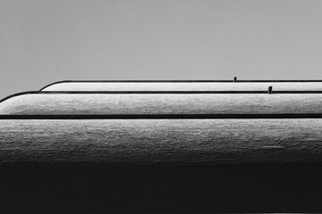 black and white wall