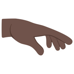 Palm Down Hand: Dark Skin Tone
