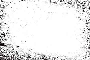 Fototapeta premium Grunge border vector texture background. Abstract frame overlay. Dirty and damaged backdrop. Vector graphic illustration with transparent white. EPS10. 