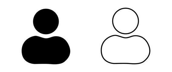 Vector flat illustration in grayscale. Avatar, user profile, person icon, gender neutral silhouette, profile picture. Suitable for social media profiles, icons, screensavers and as a template.