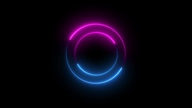 Loading Circle, Video. icons on slow internet and load gradient round eclipse.Loading,target, intro, alpha. Glowing flow circle background. LED screens projection technology.