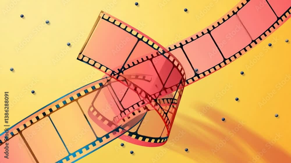Poster animated filmstrips create colorful backdrop for storytelling generative ai