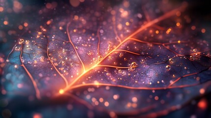 Mesmerizing visualization of oxygen bubble forming inside leaf ultra detailed molecular effect microscopic precision scientifically accurate hyper realistic light diffusion cinematic reflection