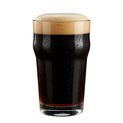 Chilled Dark Beer with a Thick Creamy Head.