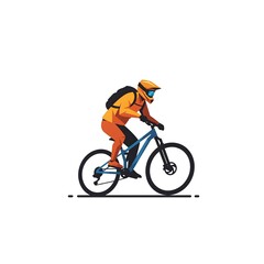 Obraz premium man riding a bike