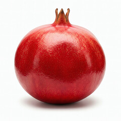 Pomegranate fruit isolated on white background front view