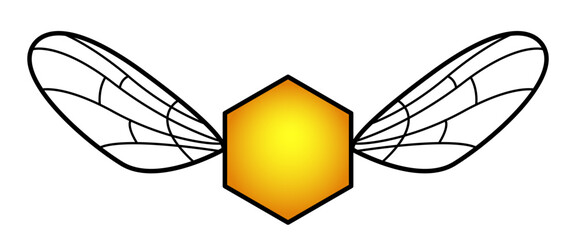 Hexagon with wings