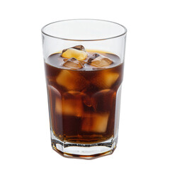 Sparkling Ice Cold Cola with Ice Cubes.