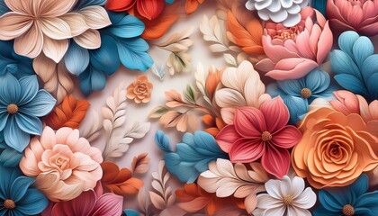 Fototapeta premium colorful flowers background