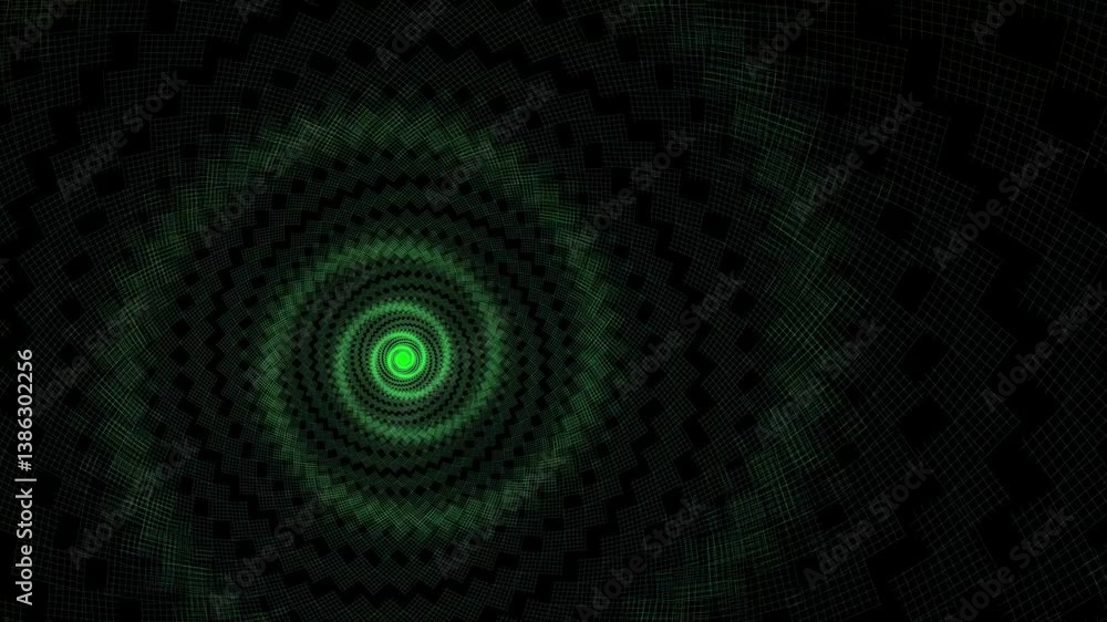 Poster spiraling vortex of green particle creating a whirlpool effect video
