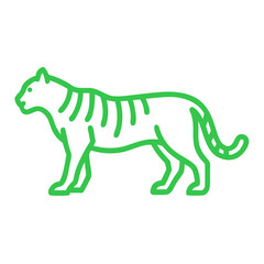 Endangered Species, Sumatran Tiger icon, vector