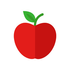 red apple isolated on white