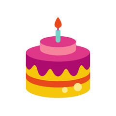 birthday cake with candles