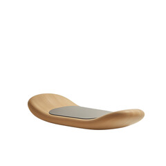 Flowlab Wooden Balance Board PNG: Oval-Shaped Balance Trainer for Improving Core Strength, Stability, Coordination, and Fitness in Various Exercises and Sports Training.