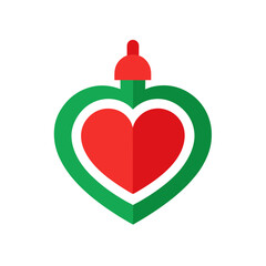 heart shaped green apple