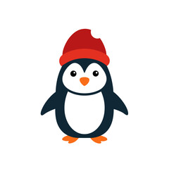 penguin with santa hat