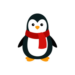 penguin on snow