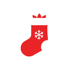 christmas sock isolated on white