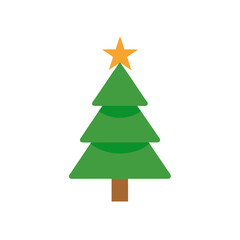christmas tree isolated on white