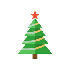 christmas tree vector illustration