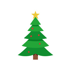 christmas tree isolated on white