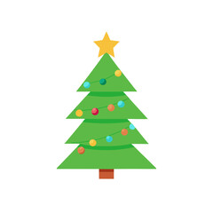 christmas tree vector illustration