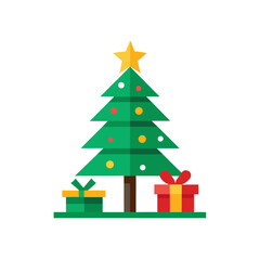 christmas tree with gift boxes