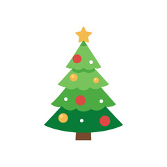 christmas tree isolated on white