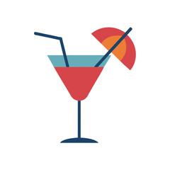 glass of cocktail with a cocktail