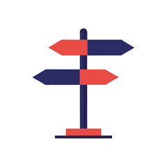 3d render of a road sign isolated on white