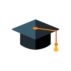 graduation cap on white background