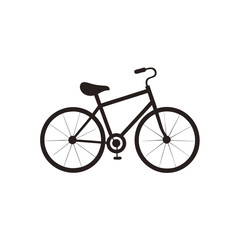 vintage bicycle on white background