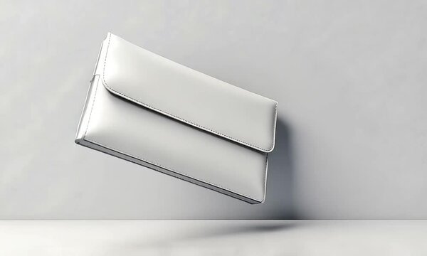 Elegant White Clutch Bag Mockup:  Perfect for Branding and Design Presentation