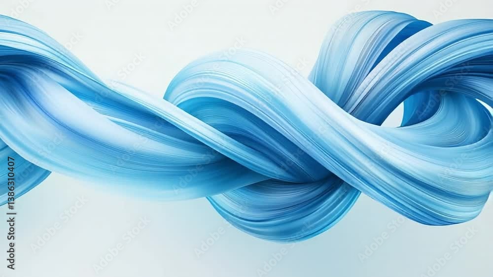 Poster fluid blue swirl: a captivating depiction of a flowing, intertwined swirl of vibrant blue, showcasin