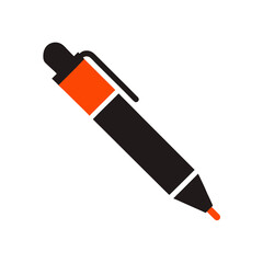 red pencil on white background