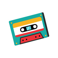 Obraz premium cassette tape isolated on white