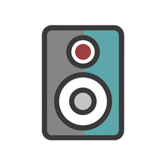 audio speaker isolated on white background