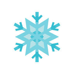 blue snowflake on white background
