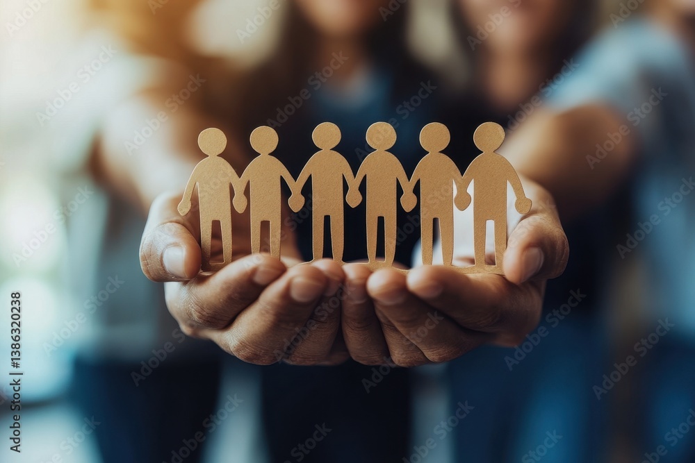 Poster Community building through teamwork and collaboration in a shared moment of support and togetherness at a gathering
